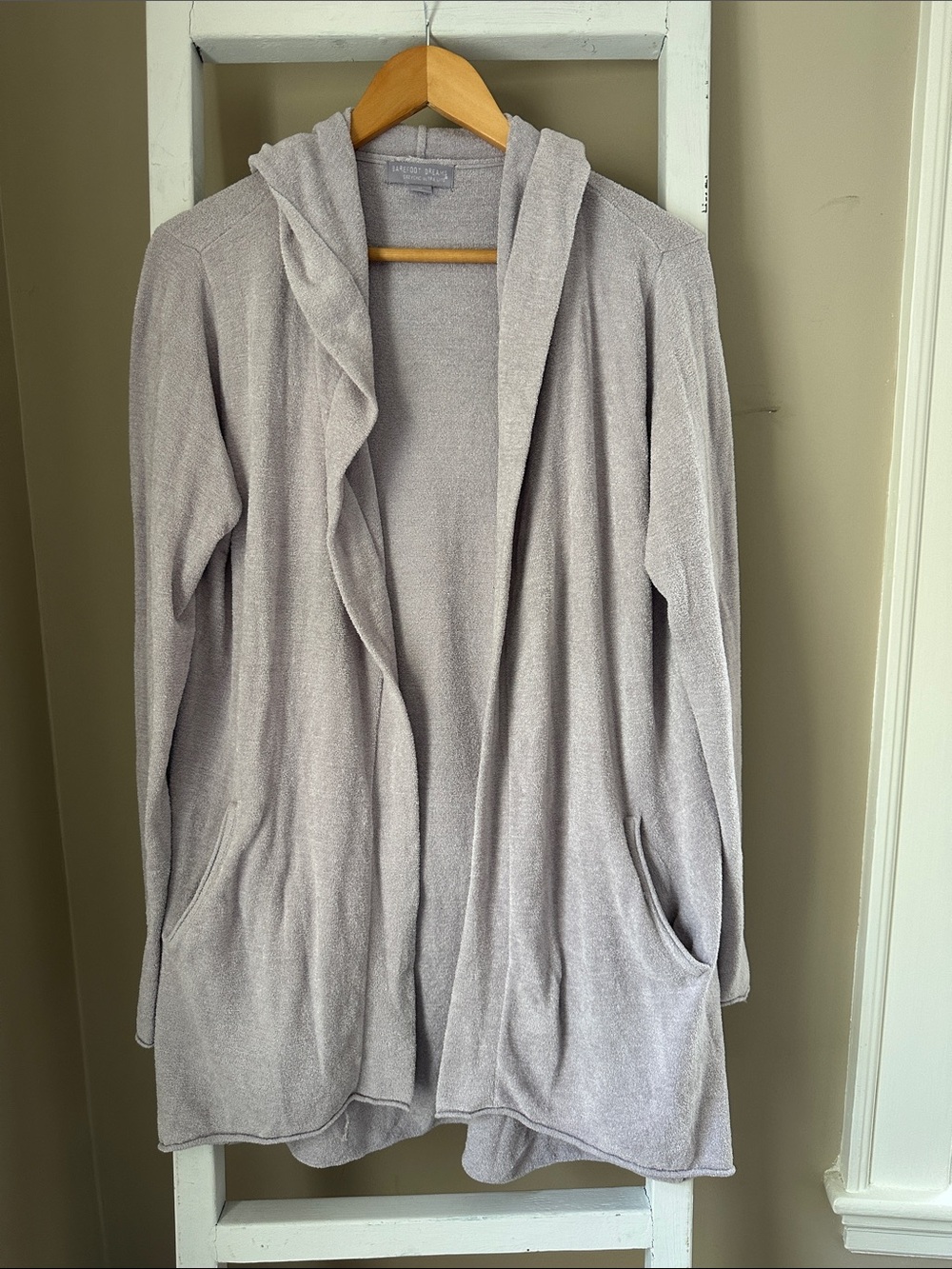 Barefoot Dreams CozyChic Ultra Lite Long Cardigan with Hood and Front Pockets